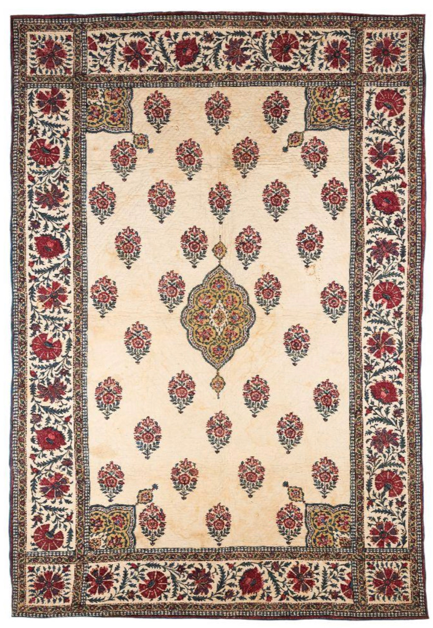 A MUGHAL FLORAL WALL HANGING